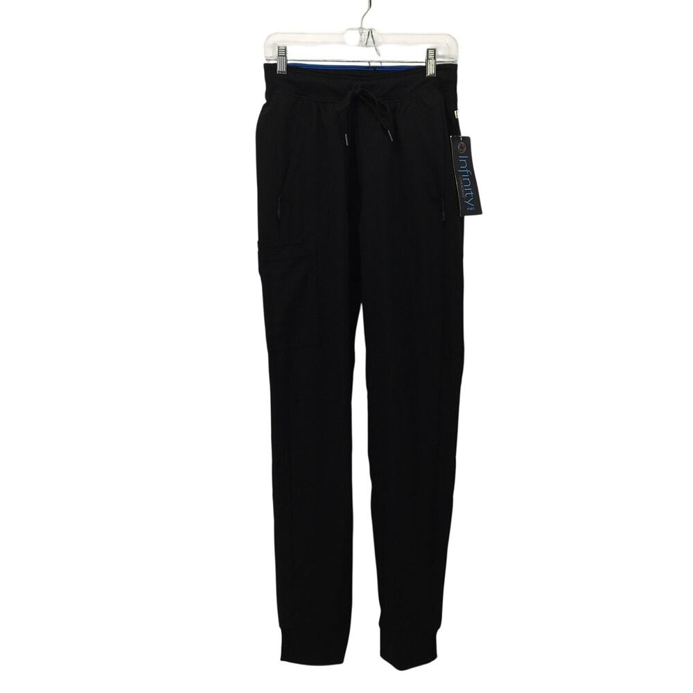 Cherokee Mens Infinity Modern Jogger Scrub Pants Small Tall Black Nursing NWT